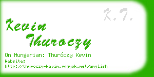 kevin thuroczy business card